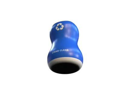 Urban Trash Container Low-poly 3D model purchase