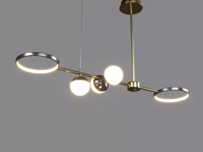 BWG pendentif led lamps Low-poly 3D model