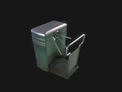 Stlized Perey Turnstile Low poly1024 texture pack Low-poly 3D model