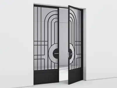 Aluminium door 329 3D model