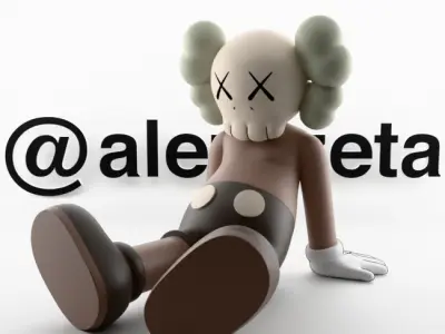 Kaws Holiday Taipei Textured 3D model