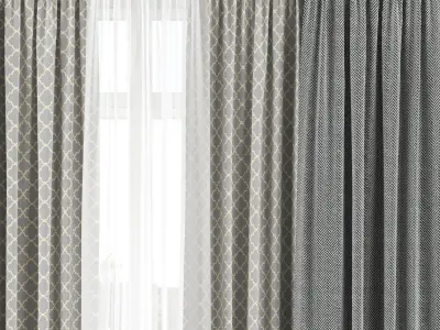 Curtain Set 150C 3D model