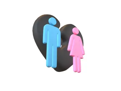 Divorce Symbol v1 004 Low-poly 3D model