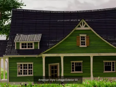 American Cottage Houses Pack v1