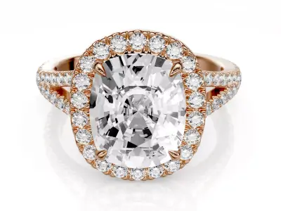  Engagement ring Nela 3ct 3D print model