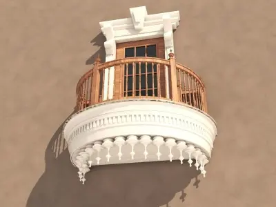 Balcony Door 5 3D model