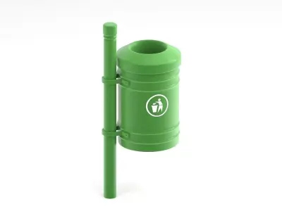 Street Litter Bin 3D model