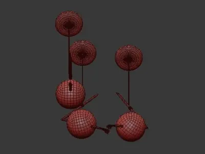 Nuvola Black Three Lights Contemporary  3D model