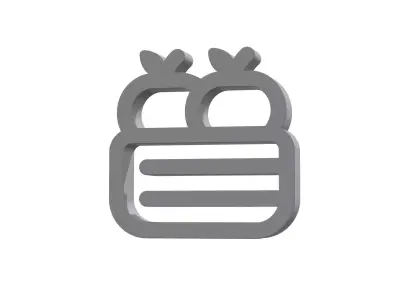 3d apple crate Low-poly 3D model