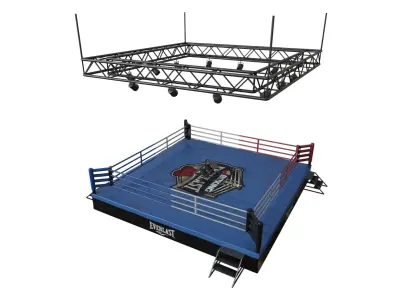 Boxing Ring Pack Low-poly 3D model
