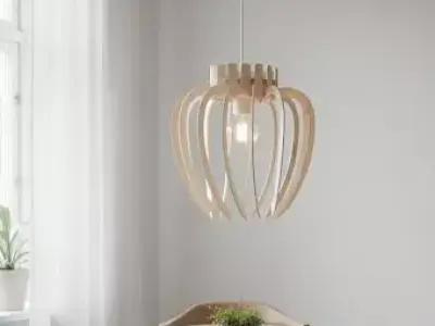 wood lamp laser cut file 3mm 3D print model