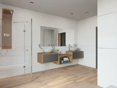 Bathroom 07 Low-poly 3D model