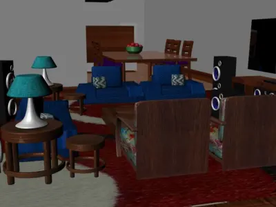 AUTODESK MAYA HOUSE INTERIOR DESIGN 3D model