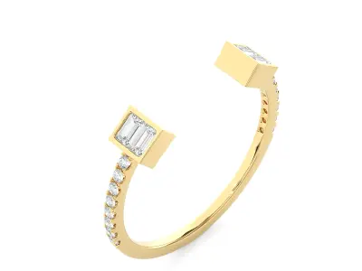 Light Minimalist Diamond Ring 3D print model purchase