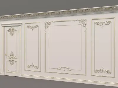 Wall Molding in Classic French style 28 3D model