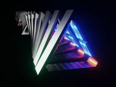 futuristic backgrounds  3D Model Pack