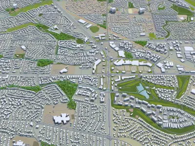 Westminster Colorado USA 30km Low-poly 3D model