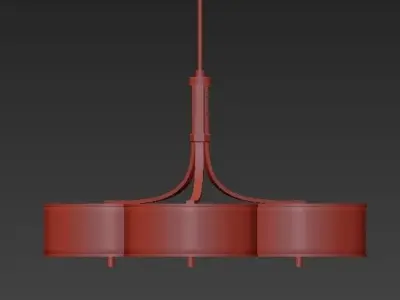 Chandelier with three lights 3D model