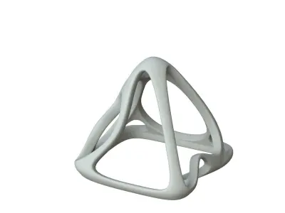 SciFi Cube Object No 59343 Low Poly Shape Low-poly 3D model