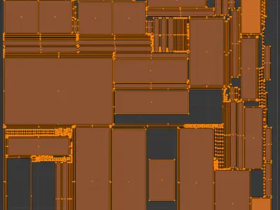 Modern Gray Wardrobe with Wicker Panel Details 3D model