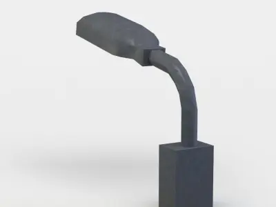 Light lamp with metal base Low-poly 3D model