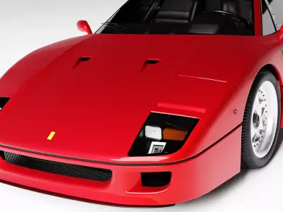 Ferrari f40 car Low-poly 3D model Low-poly 3D model