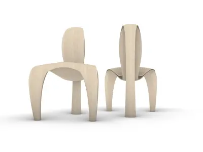 Elegant Chair Low-poly 3D model