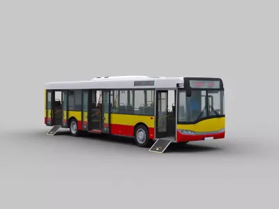 Solaris Urbino 12 with Interior Low-poly 3D model