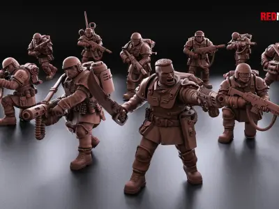 Shock Troops - Squad of the Imperial Force 3D print model