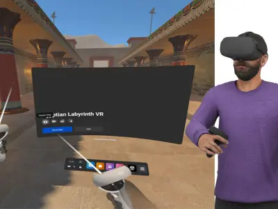 Egyptian labyrinth VR Low-poly 3D model