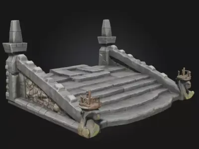Ancient Stepped Altar  Sacred Heights of Forgotten Rituals 3D model