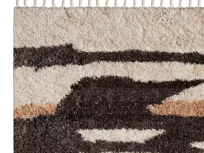 Storm Sky Abstract Shag Rug 3D model