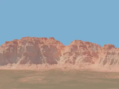 Monument Valley Photorealistic Mountain Landscape  3D model