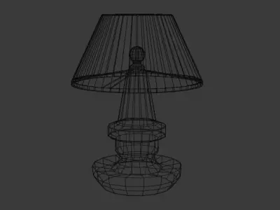 Simple textured lamp Low-poly 3D model