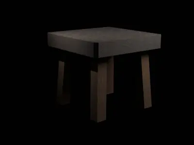Minimalist Stool Free low-poly 3D model