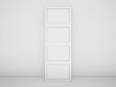 Simple Door Free low-poly 3D model