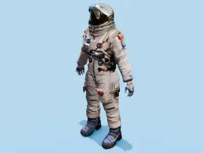  Astronaut Rigged 3D Model Low-poly 3D model