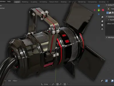 Par Stage Theater and Film Light  Free 3D model