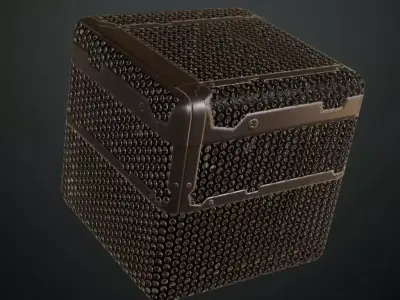 Dark Futuristic Perforated Metal Grill Transparent PBR Seamless Texture