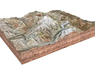Aconcagua Mountain Argentina 3D model