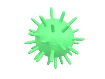 Virus v2 004 Low-poly 3D model