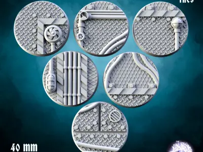 Industrial bases - Pack 3D print model