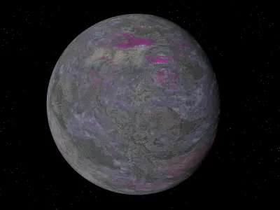 alien moon 002 Low-poly 3D model