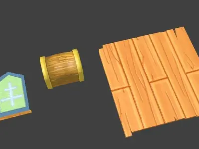 Simple Game Asset Low-poly 3D model