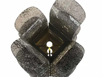 Carlo Nason Model LT320 Cactus Floor Lamp for Mazzega 3d model 3D model