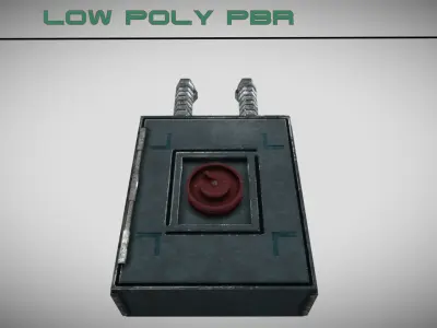 Sci-Fi Switch Box Low-poly 3D model