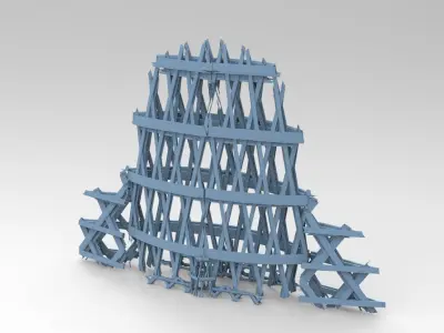 Desert Dune Rusted battle mound 3D model