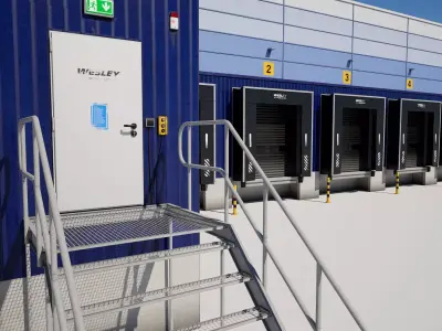  Industrial Warehouse Building Low-poly 3D model