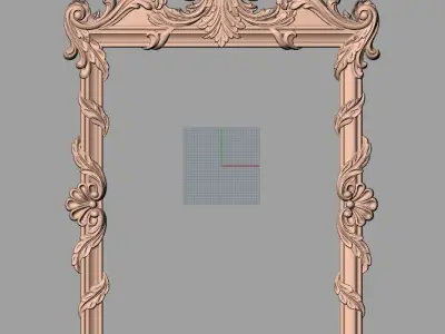 Photo frame 3D relief models STL Files used for CNC Router E651 3D model