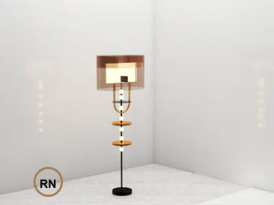 light model table lamp with shade 3D model